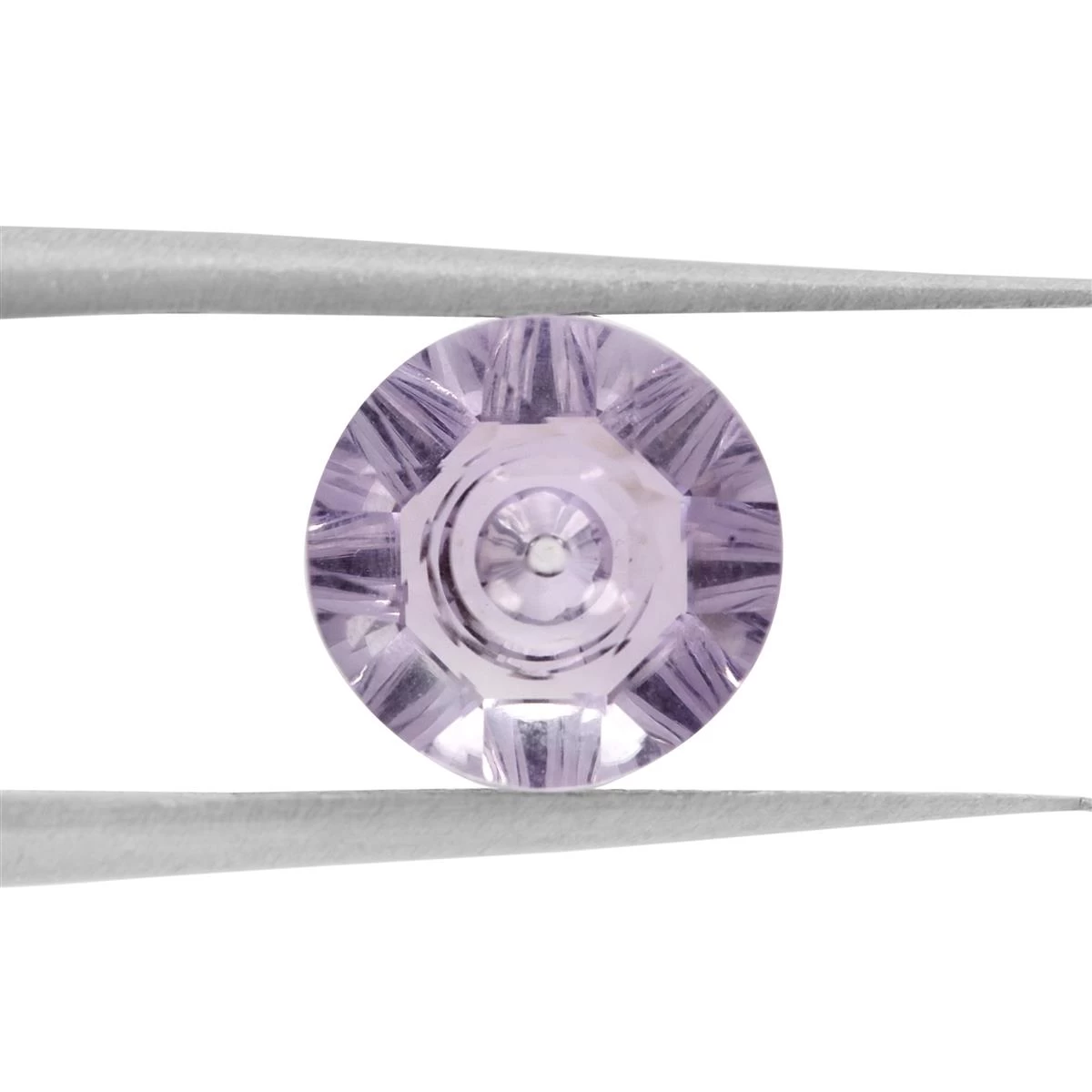1.25cts Quasar Cut Rose De France Amethyst 8x8mm Round (N)