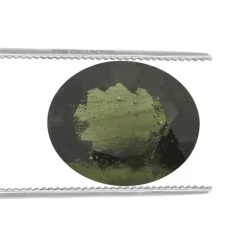 2.8cts Moldavite 12x10mm Oval (N)