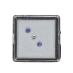 White Diamond & Tanzanite Round Approx 3mm (pack Of 3)