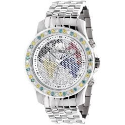 Multicolor Diamond Replacement Bezel For Men's Luxurman Raptor Watches 3.5ct 7 Multicolor Diamond Replacement Bezel For Men's Luxurman Raptor Watches 3.5ct -Fashion Accessories multicolor diamond replacement bezel for mens luxurman raptor watches 35ct box
