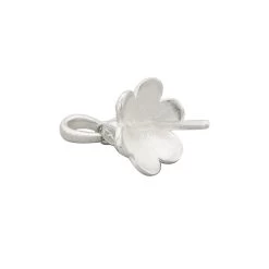 925 Sterling Silver Cap Bail Flower Approx 11x22mm With White Zircon -Fashion Accessories mwvz70 2