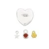 Limited Edition Claire Macdonald 925 Sterling Silver Heart Spacer Bead Approx 12x13mm With 2x Charms 1x With Garnet 2 Limited Edition Claire Macdonald 925 Sterling Silver Heart Spacer Bead Approx 12x13mm With 2x Charms 1x With Garnet -Fashion Accessories mzvz97