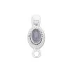 925 Sterling Silver Box Clasp With 0.75cts Tanzanite Oval -Fashion Accessories nfvz28