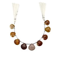 75cts Mookite Faceted Heart Approx 12 To 16mm, 15.5cm Strand With Spacers -Fashion Accessories nigk87 1