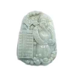 150cts Type A Jadeite Caishen Master Carving, Approx. 40x55mm