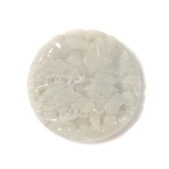 310cts Type A Jadeite Both Side Carved Landscape Piece, Approx. 50mm
