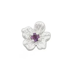 Gemstone Garden By Natalie Patten: 925 Sterling Silver Violet Bead, Approx 10mm With Amethyst - February
