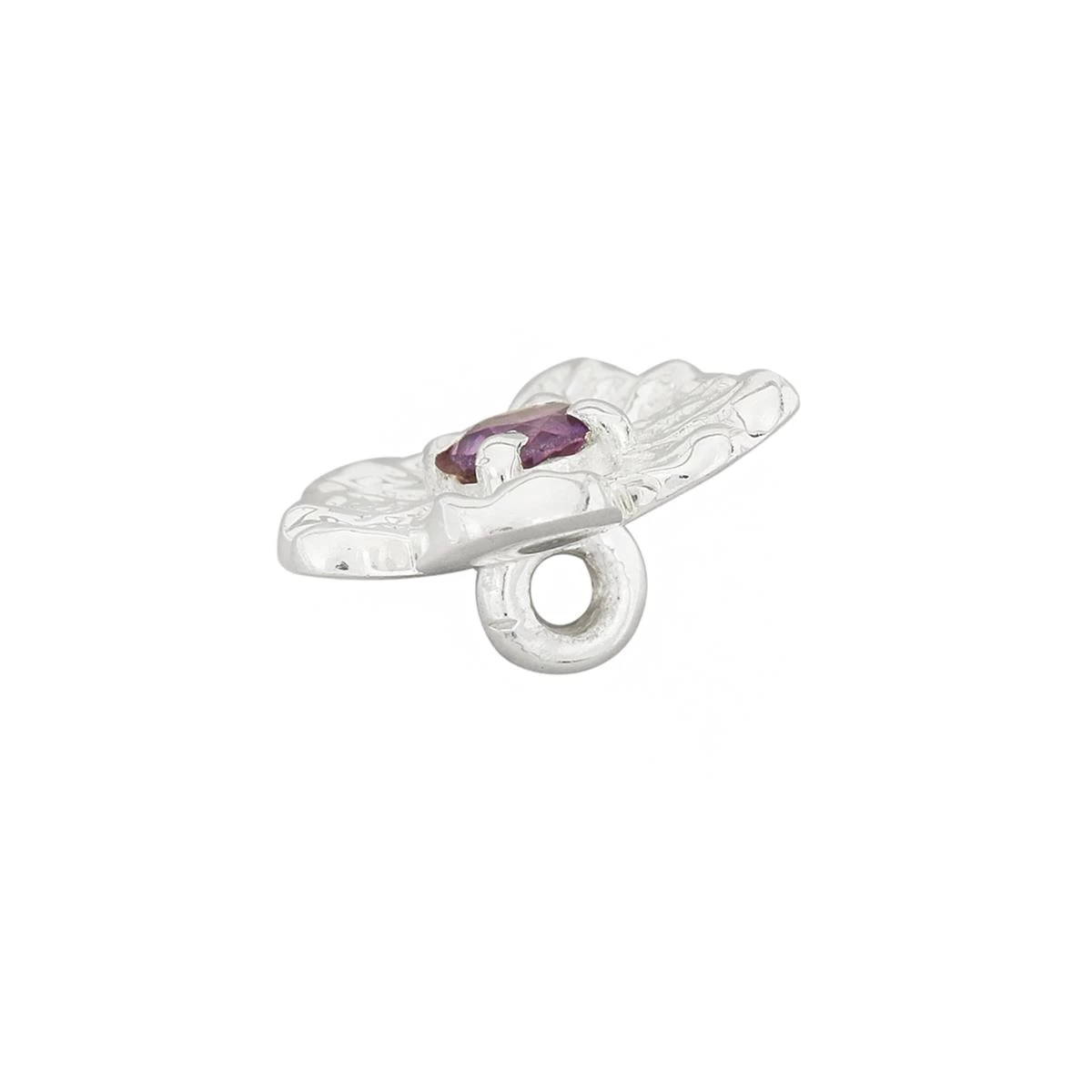 Gemstone Garden By Natalie Patten: 925 Sterling Silver Violet Bead, Approx 10mm With Amethyst - February 4 Gemstone Garden By Natalie Patten: 925 Sterling Silver Violet Bead, Approx 10mm With Amethyst - February - Image 2