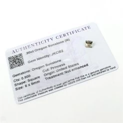 0.9cts Oregon Sunstone 6x6mm Square (N)