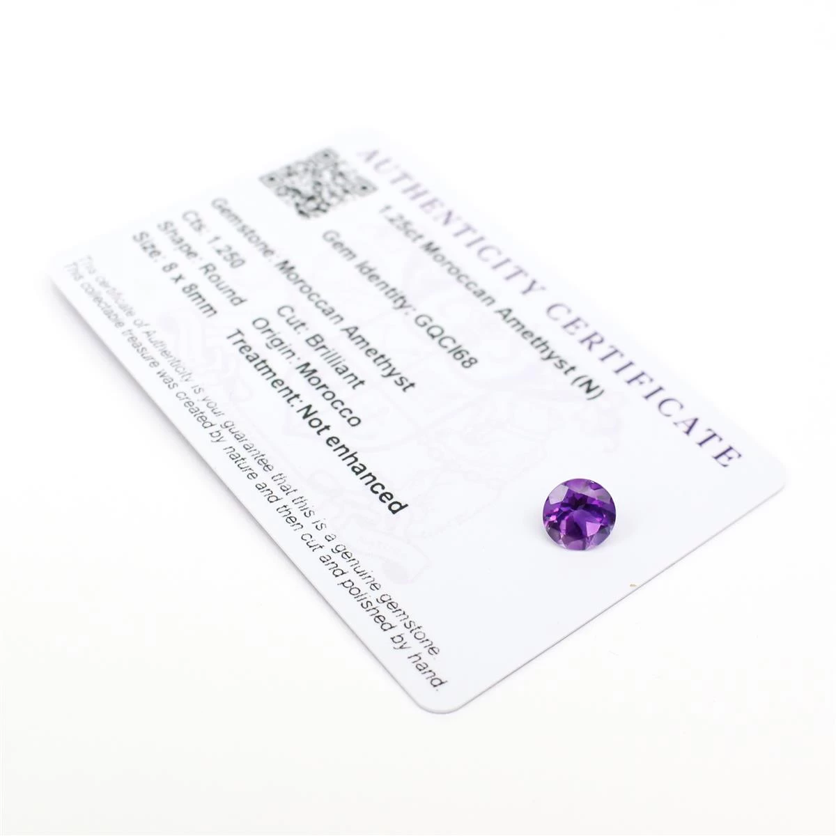 1.25cts Moroccan Amethyst 8x8mm Round (N) 3 1.25cts Moroccan Amethyst 8x8mm Round (N)