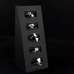 Set Of 3 925 Sterling Silver Adjustable Ring Shanks, Including Leaves, Cat And Arrow Design -Fashion Accessories orvz49 2