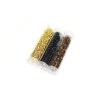 Gem Kit: Black Onyx & Tigers Eye & Gold Haematite Faceted Rondelles Approx 2x3mm -Fashion Accessories otgp89