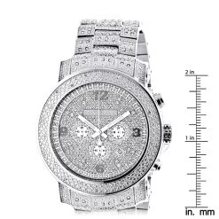 Oversized Iced Out Men's Diamond Watch By Luxurman White Gold Plated 2ct 11 Oversized Iced Out Men's Diamond Watch By Luxurman White Gold Plated 2ct -Fashion Accessories oversized iced out mens diamond watch by luxurman white gold plated 2ct ruler