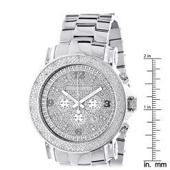 Oversized Men's Diamond Watch 0.25ct Luxurman Escalade -Fashion Accessories oversized mens diamond watch 025ct luxurman escalade ruler