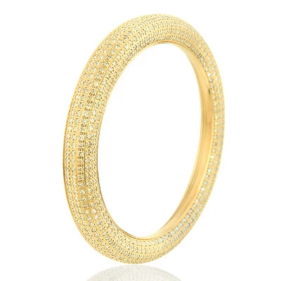 Pave Diamond Watch Bezel For Joe Rodeo Master Yellow Gold Tone 6ct 4 Pave Diamond Watch Bezel For Joe Rodeo Master Yellow Gold Tone 6ct - Image 2