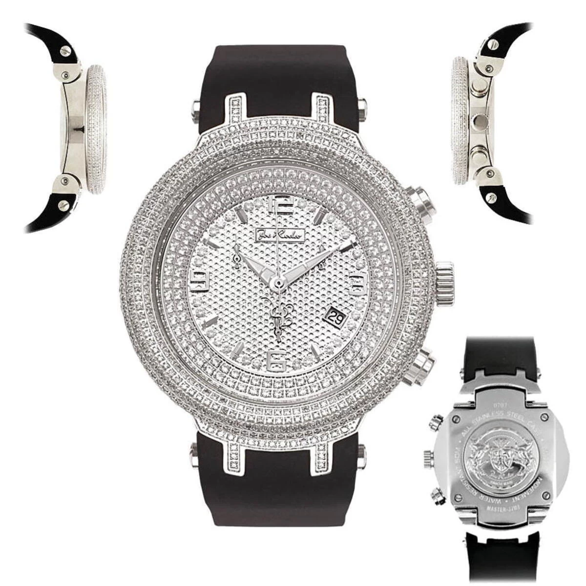 Real Diamond Watch For Men: Joe Rodeo Master 6.50ct 8 Real Diamond Watch For Men: Joe Rodeo Master 6.50ct - Image 6