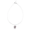 12-14mm Round Pink Nucleated Pearl With 2mm Hole With Sterling Silver Chain 18 Inches