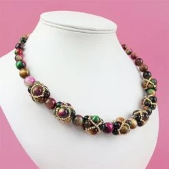 560.50cts Rainbow Tiger's Eye Plain Round Approx 6mm, 8mm, 10mm, 35cm Set Of 3 Loose Strand -Fashion Accessories popo41 2