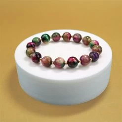 560.50cts Rainbow Tiger's Eye Plain Round Approx 6mm, 8mm, 10mm, 35cm Set Of 3 Loose Strand -Fashion Accessories popo41 3
