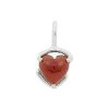 Willow & Tig Collection: 925 Sterling Silver Garnet Heart Charm Approx 10mm (2.93cts Garnet) -Fashion Accessories pupk31