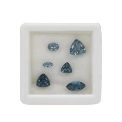 2cts London Blue Topaz Brilliant Mix Shape & Size