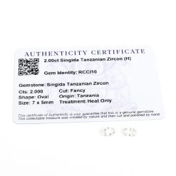 2cts Singida Tanzanian Zircon 7x5mm Fancy Pack Of 2 (H)