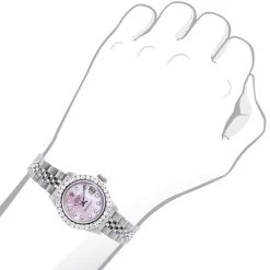 Rolex Datejust Diamond Bezel Watch For Women Stainless Steel 2 Carats -Fashion Accessories rolex datejust diamond bezel watch for women stainless steel 2 carats bod