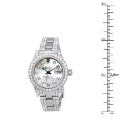 Ladies Rolex Datejust 27mm Diamond Watch 7.25ct White Mother-Of-Pearl Dial 9 Ladies Rolex Datejust 27mm Diamond Watch 7.25ct White Mother-Of-Pearl Dial -Fashion Accessories rolex datejust ladies custom diamond watch 725ct ruler