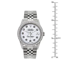 Rolex Datejust Men's Diamond Bezel Watch Stainless Steel 5ct 36mm Case 11 Rolex Datejust Men's Diamond Bezel Watch Stainless Steel 5ct 36mm Case -Fashion Accessories rolex datejust mens diamond bezel watch stainless steel 5ct 36mm case ruler