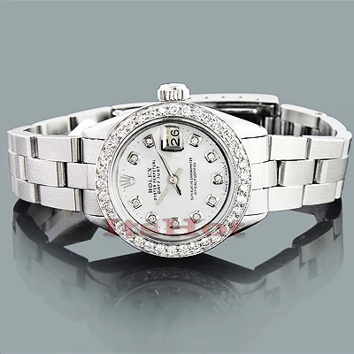 Rolex Oyster Perpetual Datejust Ladies Diamond Watch 1.50ct 3 Rolex Oyster Perpetual Datejust Ladies Diamond Watch 1.50ct