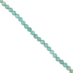 210cts Amazonite Faceted Rounds Approx 6mm 1 Metre Strand