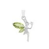 2.31cts The Enchanted Fairy Silver Pendant With Peridot & White Topaz -Fashion Accessories rukt37