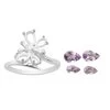 Purple Butterfly Adjustable Ring With Amethyst Approx 6x4mm To 5x3mm 1 Purple Butterfly Adjustable Ring With Amethyst Approx 6x4mm To 5x3mm -Fashion Accessories rvvz85