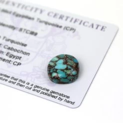 10cts Egyptian Turquoise 15x15mm Cushion (CP)