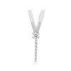 9K White Gold Rabbit Bail Peg With White Diamond Approx 12x5mm -Fashion Accessories shbf47