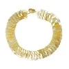 Golden South Sea Shell Necklace Approx 15mm Flat Rounds & 20mm Toggle Clasp -Fashion Accessories sit360