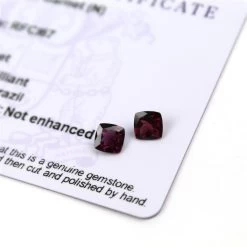1.5cts Tocantin Garnet 5.5x5.5mm Cushion Pack Of 2 (N)