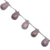 75cts Bursa Purple Jadeite Smooth Drops Approx 12x7 To 14x10mm, 15cm Strand With Spacers -Fashion Accessories sxru36
