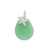 925 Sterling Silver Star Pinch Bail With Pear Shape Top Drilled Cabs Chrysoprase Approx 25x20mm -Fashion Accessories syvz18