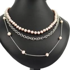 Purple & Mix Natural Colour Freshwater Cultured Pearls Bundle Of 3 Strands & 3pcs Half Drilled Freshcultured Pearls Approx 7x8mm - 10x12mm -Fashion Accessories ukgp04 3