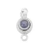 925 Sterling Silver Box Clasp With 0.58cts Tanzanite Round