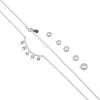 925 Sterling Silver Necklace With White Zircon & 5pcs White Freshwater Cultured Pearls (Approx 5mm, 6mm & 8mm) -Fashion Accessories uog634