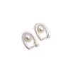 925 Sterling Silver Hoop Earrings With CZ & White Freshwater Cultured Rice Pearl Approx 8-9mm (1pair) 1 925 Sterling Silver Hoop Earrings With CZ & White Freshwater Cultured Rice Pearl Approx 8-9mm (1pair) -Fashion Accessories vdmg65