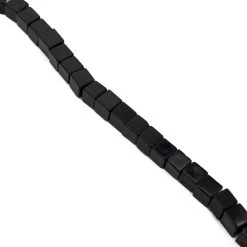 1150cts Black Obsidian Fancy Cubes Approx 16mm, 38cm Gemstone Strand