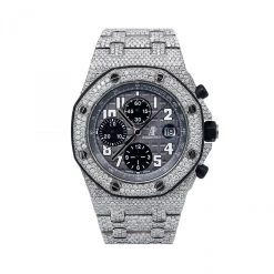 Audemars Piguet Royal Oak Offshore Chronograph 42mm Gray Dial Men's Diamond Watch