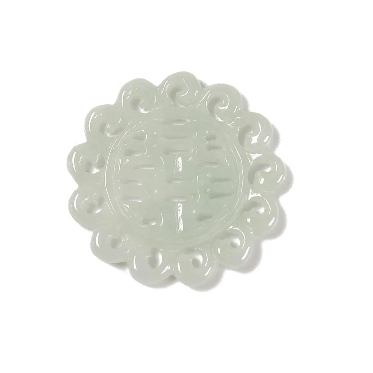 13cts Type A Green Jadeite Carved XI Pendant Approx 28mm , 1pc 3 13cts Type A Green Jadeite Carved XI Pendant Approx 28mm , 1pc