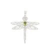 Summer At Chestnut Close By Mark Smith: 925 Sterling Silver Dragonfly (D- 41mm W-35mm) With 0.85cts Peridot & White Topaz Charm -Fashion Accessories wbpk39
