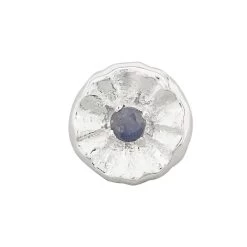 Gemstone Garden By Natalie Patten: 925 Sterling Silver Morning Glory Bead, Approx 11mm With Blue Sapphire - September