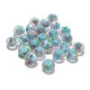 Blue Swirl Glass Beads, Approx 10x8mm (25pcs) 2 Blue Swirl Glass Beads, Approx 10x8mm (25pcs) -Fashion Accessories whgp42