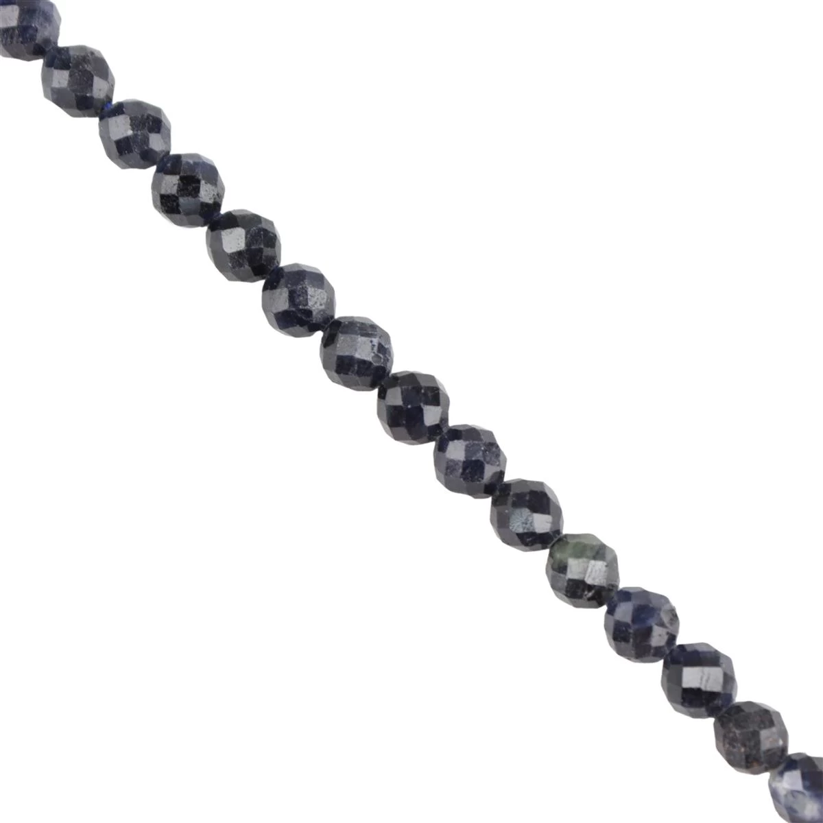 40cts Natural Sapphire Faceted Rounds, Approx 4mm, 37cm Strand 3 40cts Natural Sapphire Faceted Rounds, Approx 4mm, 37cm Strand